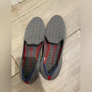 ROTHY'S retired Charcoal Grid grey print loafer, 8.5